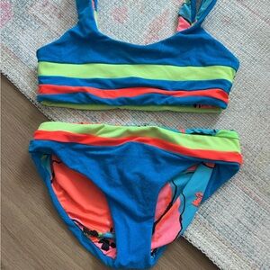 Maaji Kids Bikini in Blue, Green, and Orange